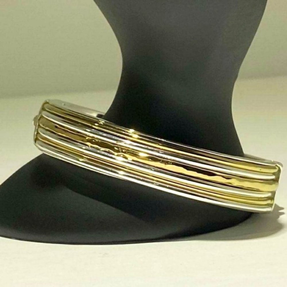 Gold Silver Toned Taylor Swift Selena Gomez Inspired Wedding Bracelet Bangle